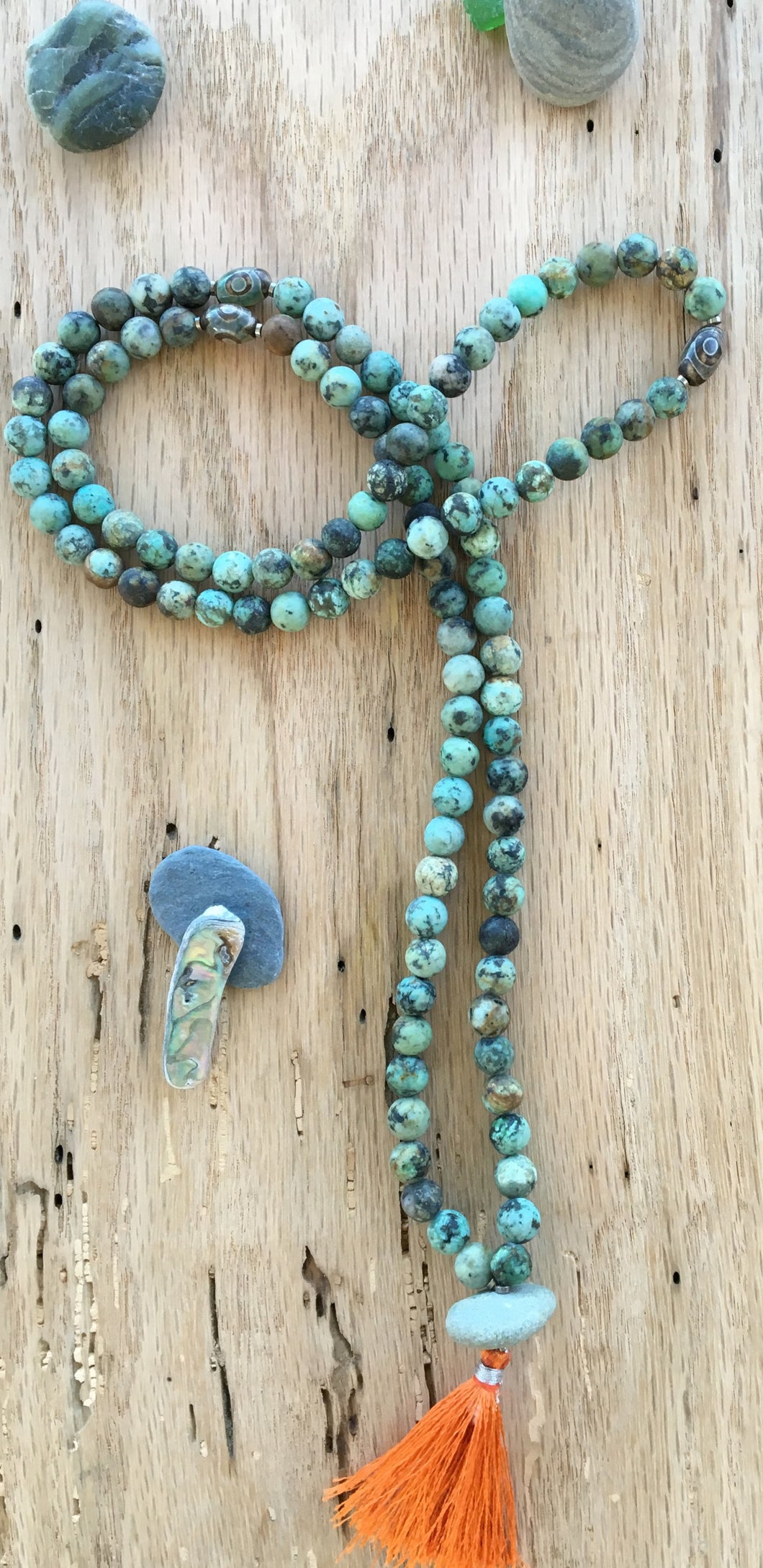 African Turquoise Mala