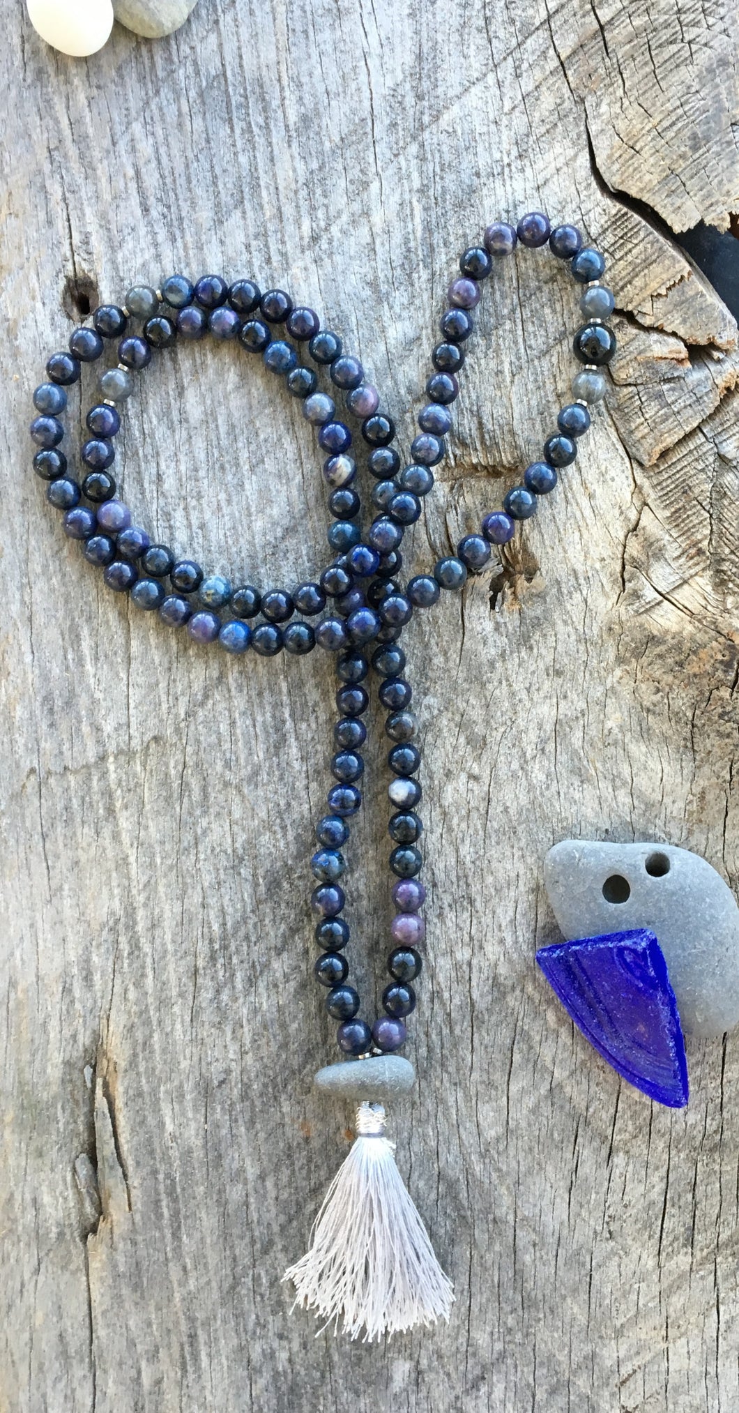 Purple Dumortierite Mala